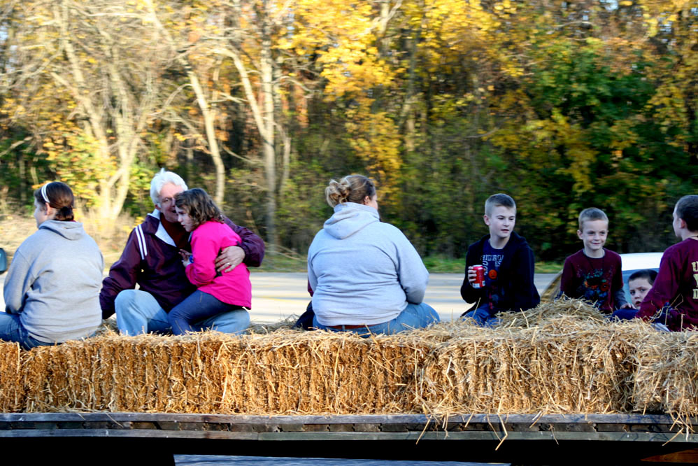 Kids on Hayride